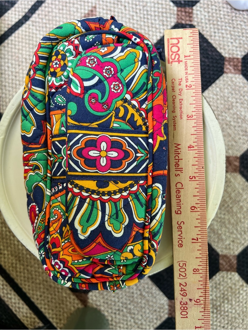 NWOT * Vera Bradley Quilted Paisley Cosmetic Makeup Case Travel Bag with Mirror